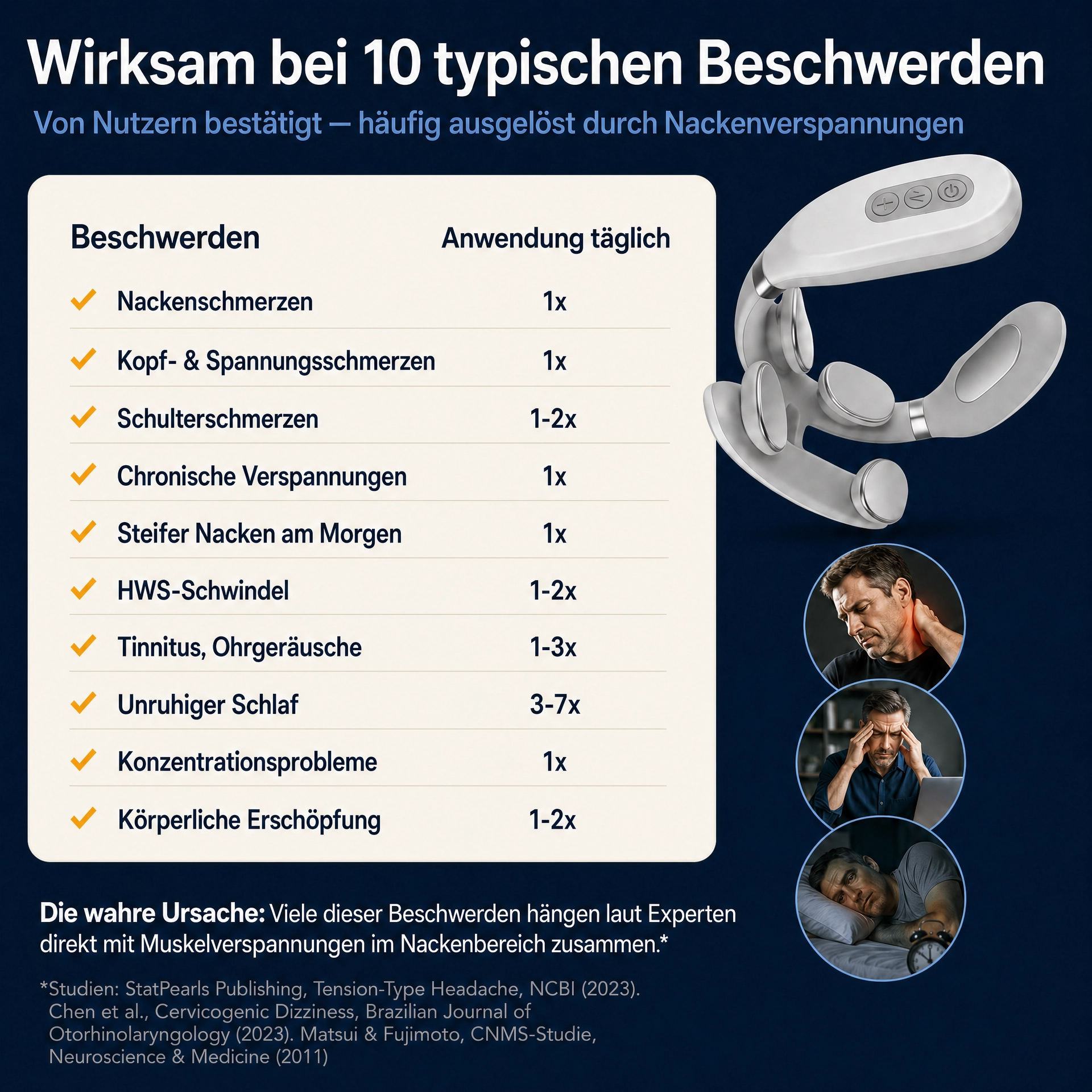 CERVAFIX PRO — QuadPulse-EMS Nackenmassagegerät